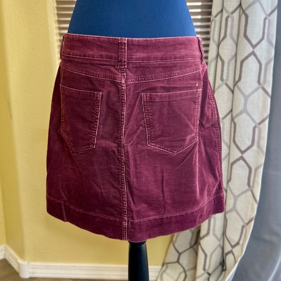 EUC LOFT Maroon Corduroy Mini Skirt - Picture 6 of 10